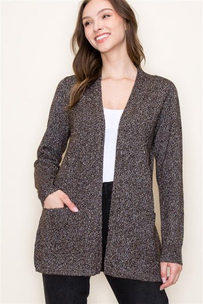 Open Front Long Sleeve Cardigan