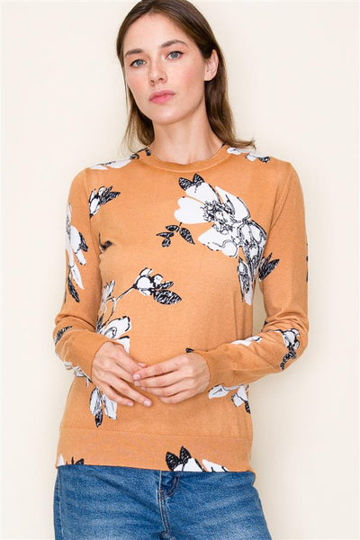 Floral Printed Sweater