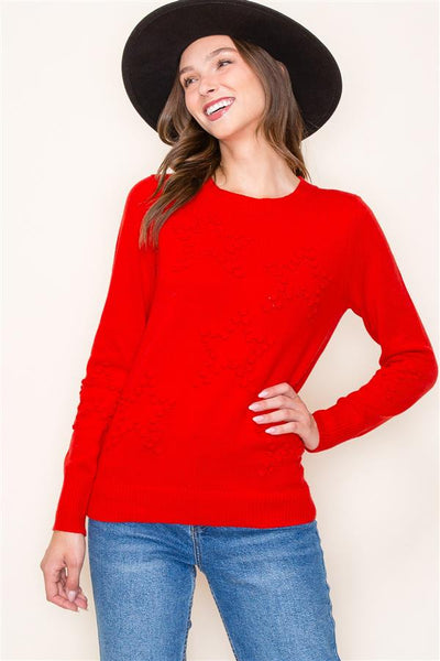 PomPom Star Crew Sweater it