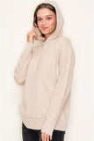 Oatmeal Oversized Hooded Sweater