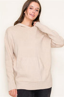 Oatmeal Oversized Hooded Sweater