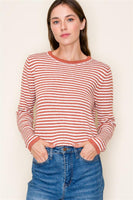 Striped Long Sleeve Pullover Sweater