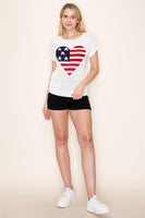 American Flag Heart Sweater