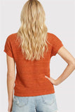Short Sleeve Pointelle Sweater