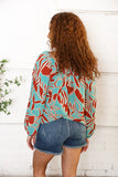 Long Sleeve Crepe Floral Top