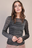 Fitted Sheer Silver Top