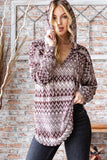 Brown Aztec Hoodie Top