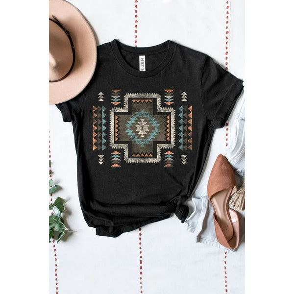 HRTandLUV Aztec Washed Graphic Tee