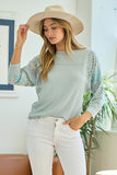 Patchwork Sleeve Knit Top