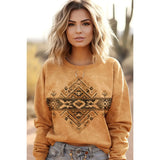 HRTandLV Vintage Aztec Mineral Graphic Sweatshirt