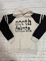 North Dakota Grunge Varsity Colorblock Hoodie