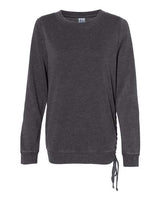 Enzyme Washed Lace Up Sweatshirt