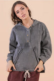 Washed Denim Hoodie