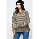 Multi Color Striped Pullover Sweater