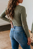 Waffle Ribbed Lace Patchwork Top