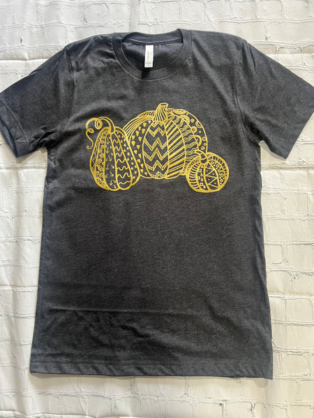 Metallic Gold Pumpkin Tshirt