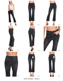 High Rise Straight Raw Hem Cropped Denim