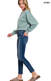 Scuba Cropped Boat Neck Crew Neck