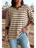 Stripe Ribbed Long Sleeve Top