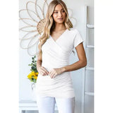 Solid Ruched Top