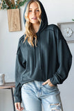 Urban Ribbed Hoodie with Stitch Detail