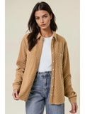 Textured Button Down Shacket