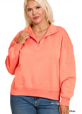 Plus Fleece 1/2 Zip Sweatshirt