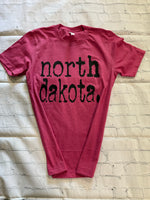 Grunge North Dakota Tshirt