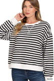 Striped Pullover Crew Neck