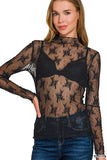 Long Sleeve Lace Layering Top