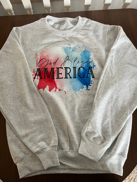 God Bless America Crew Neck Sweatshirt