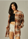 Flannel Plaid Button Down Shacket