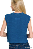 Split Neck Sweater Vest
