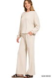 French Rib Pullover and Pants Set