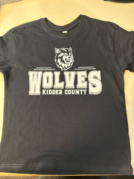 Wolves Youth Black Tshirt