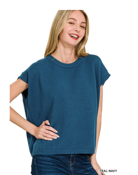 Teal Navy Sweater Vest