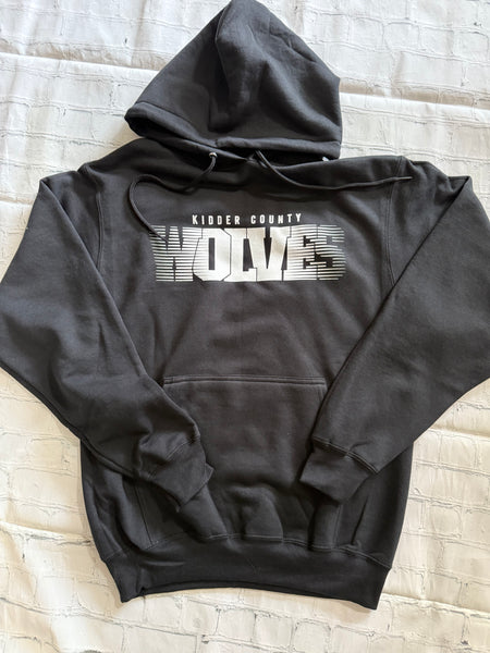 Wolves Core Weight Hooded Black Sweatshirt