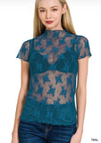 Lace Short Sleeve Top