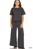 Cotton Short Sleeve Tee and Pant Set