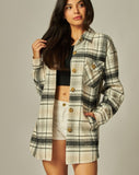 Flannel Plaid Button Down Shacket