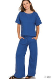 Cotton Short Sleeve Tee and Pant Set