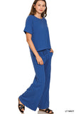 Cotton Short Sleeve Tee and Pant Set