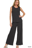Cotton Slub Tank And Pant Set
