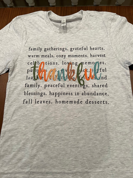 Thankful Words Tshirt