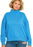 Plus Fleece 1/2 Zip Sweatshirt