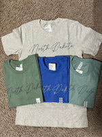 North Dakota Script Tshirt