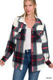 Oversize Plaid Fleece Shacket