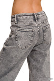 Grey Straight Leg Denim Jeans