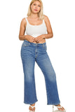 Plus Size Medium Wash Wide Leg Denim