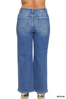 Plus Size Medium Wash Wide Leg Denim